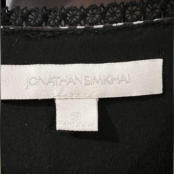 JONATHAN Simkhai feminine sheer bell sleeve lace trim Dress size small - Picture 3 of 13